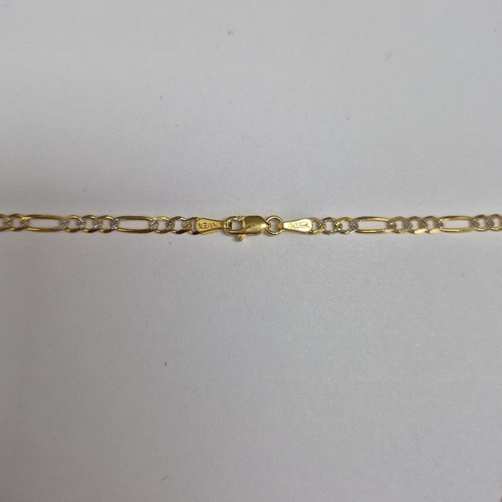 CADENAS TEJIDO 3X1 DIAMANTADO ORO 10K 50 CM 5.7 GR (NUEVO)