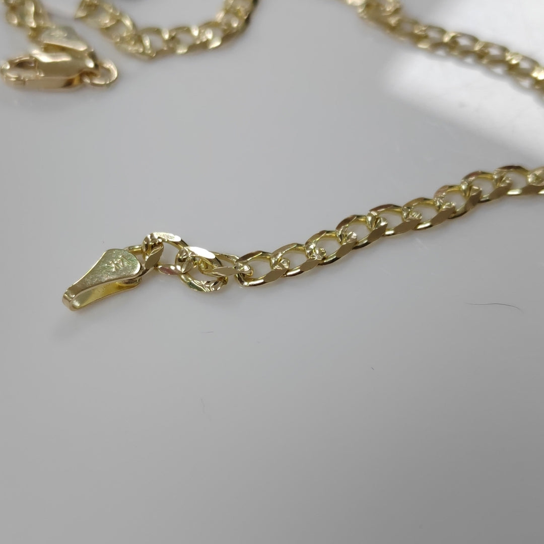 PULSERAS BARBADA ORO 14K 18 CM 4.6 GR (NUEVO)