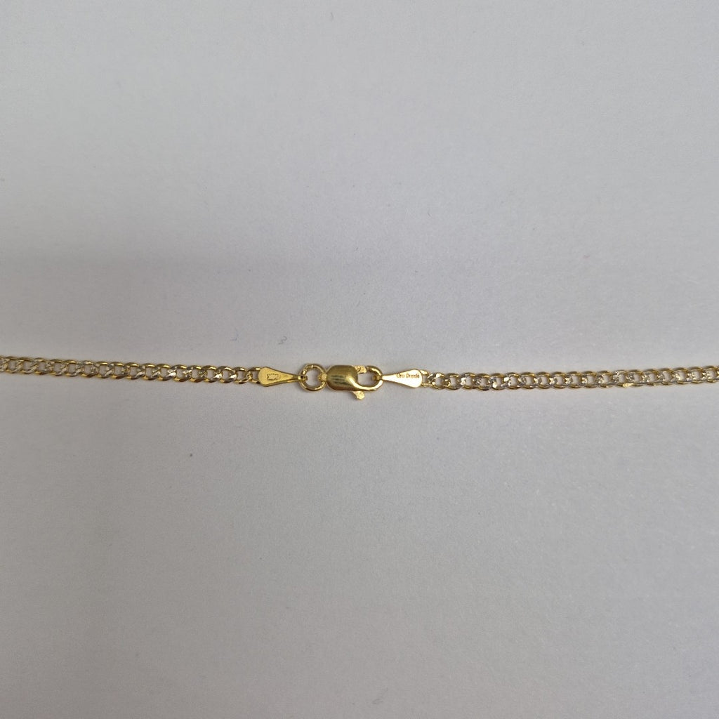 CADENAS BARBADA DIAMANTADA ORO 14K 60 CM 6.1 GR (NUEVO)