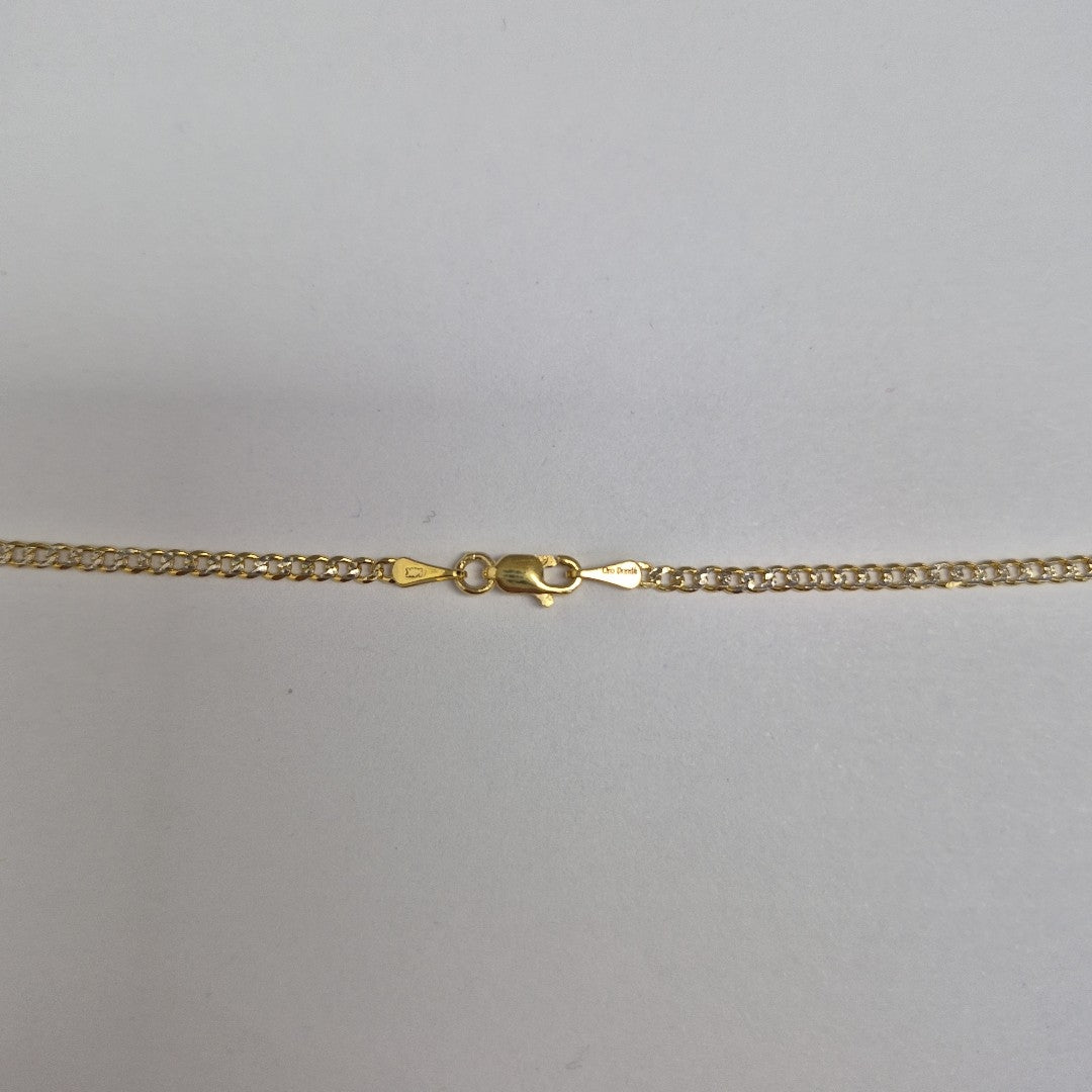CADENAS BARBADA DIAMANTADA ORO 14K 60 CM 6.1 GR (NUEVO)
