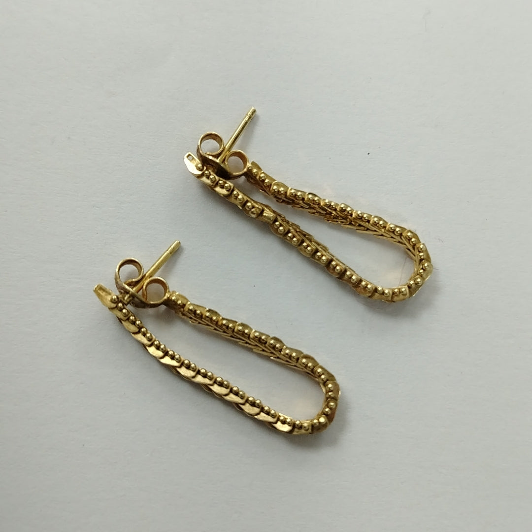 ARETES PAR ORO 14 K 3.5 GRMS (SEMINUEVO)