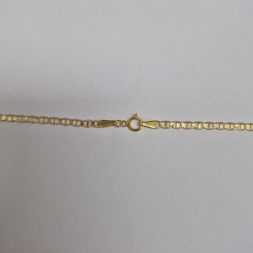 CADENAS TEJIDO GUCHI DIAMANTADO ORO 10K 55 CM 3.9 GR (NUEVO)