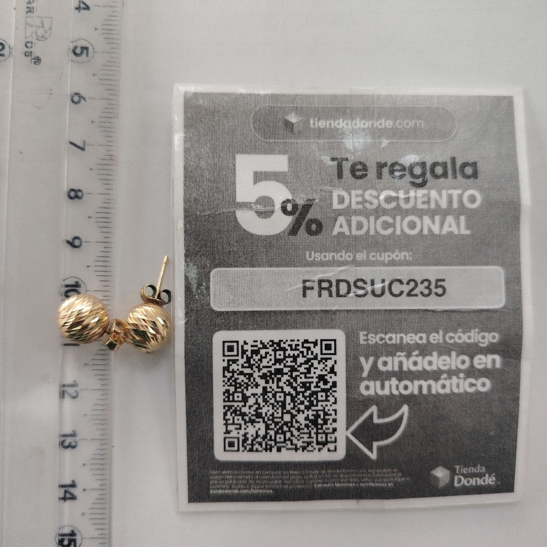 BROQUELES PAR ORO 14 K 1.7 GRMS (SEMINUEVO)