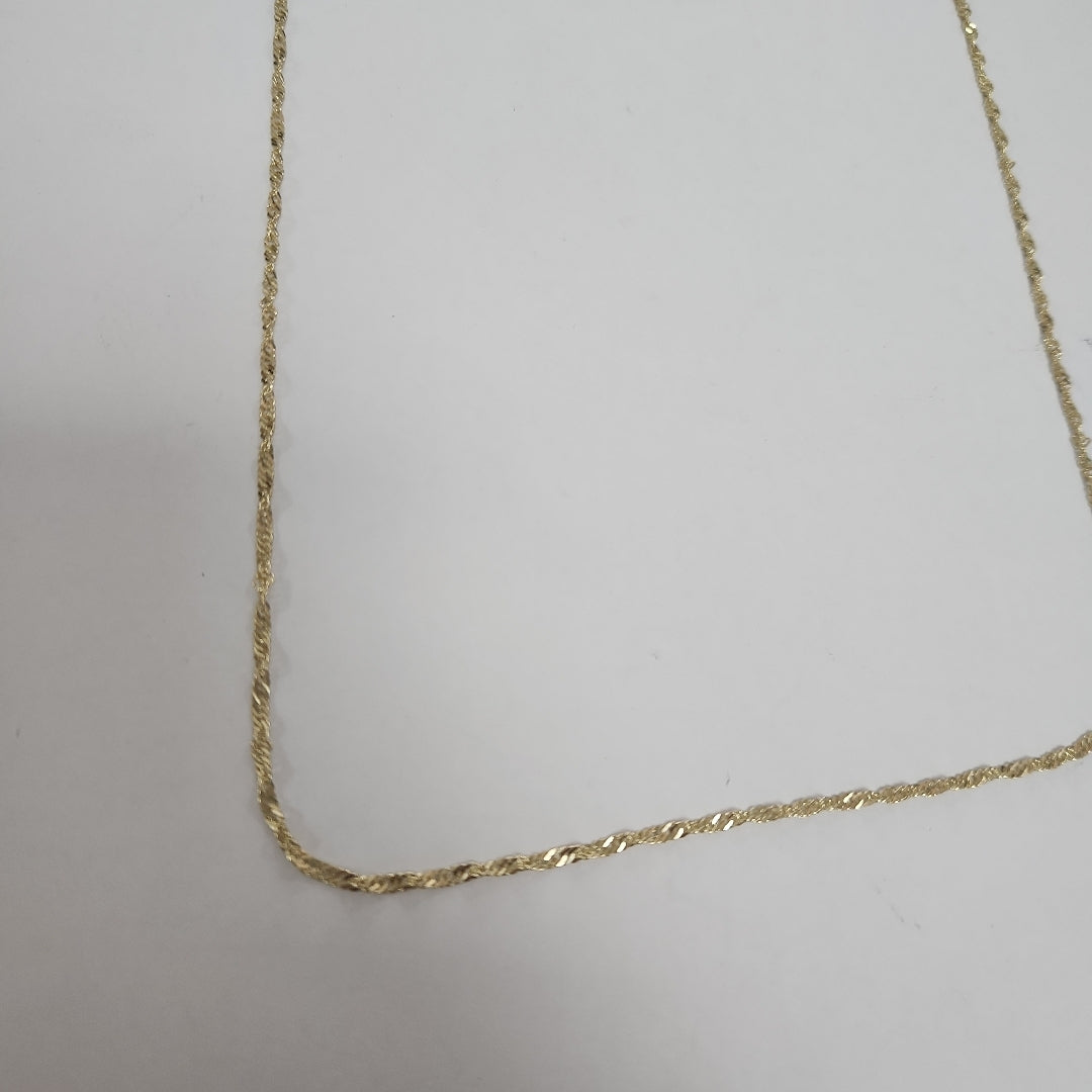 CADENAS TEJIDO MEDIO TZL ORO 14K 55 CM 3.1 GR (NUEVO)