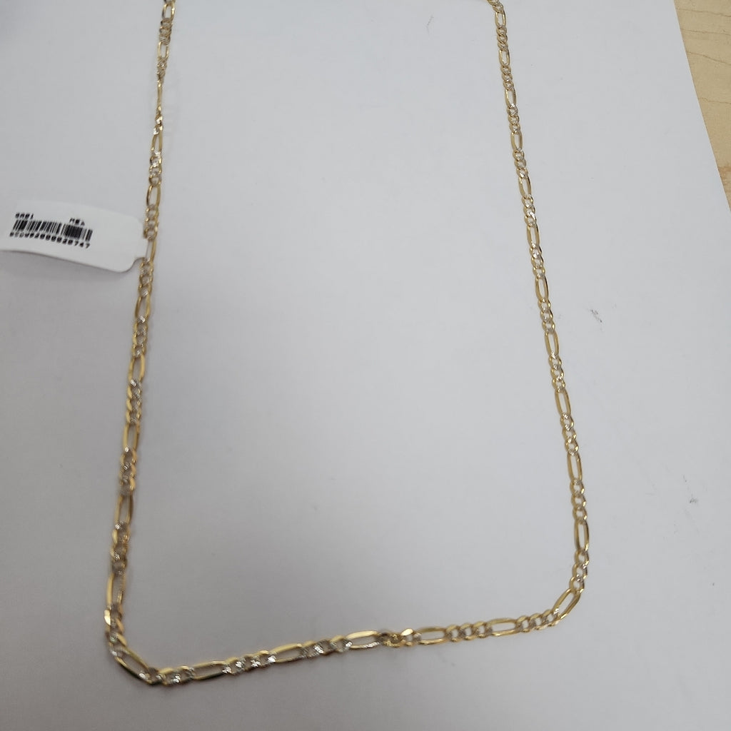 CADENAS TEJIDO 3X1 DIAMANTADO ORO 10K 55 CM 6.2 GR (NUEVO)