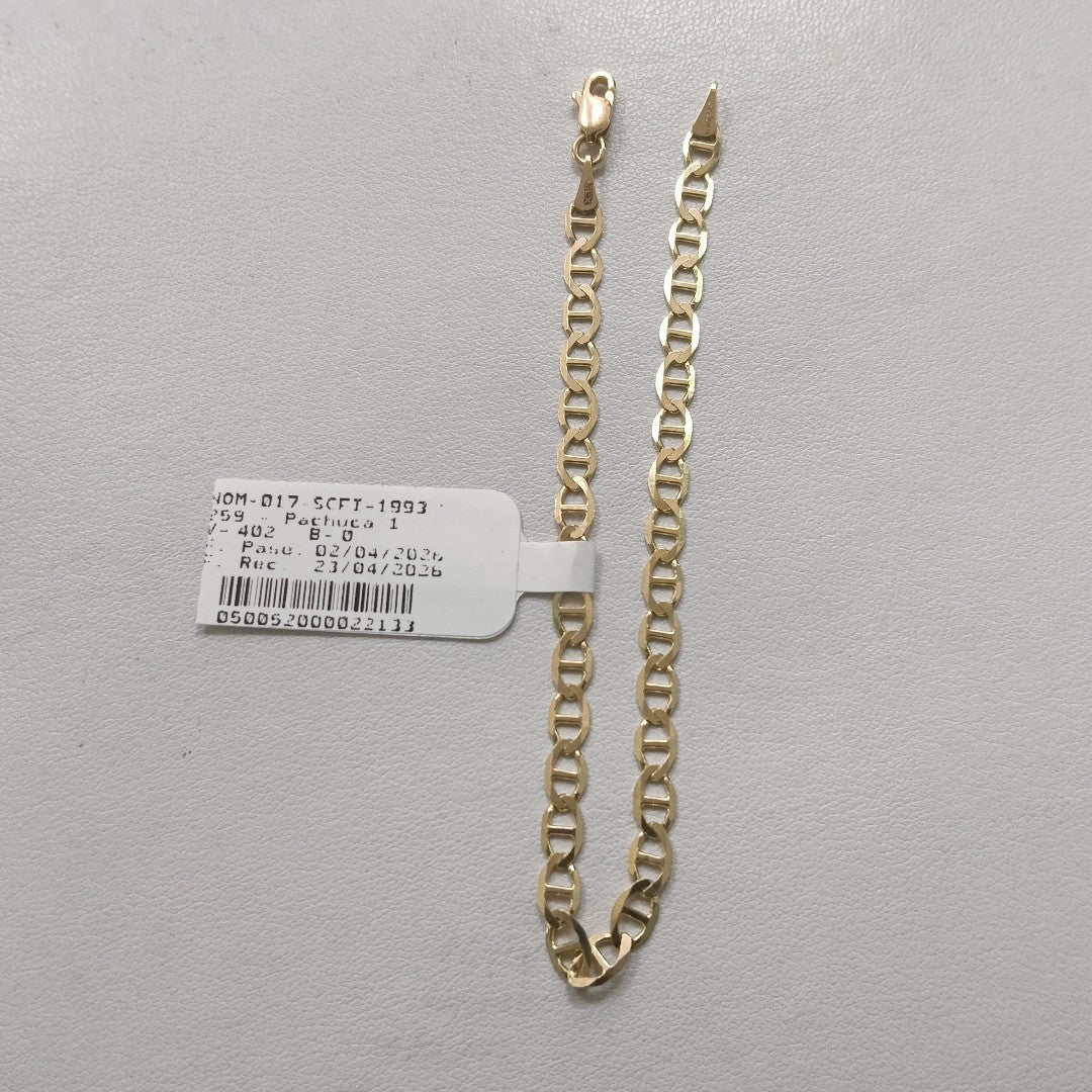 PULSERAS TEJIDO MARINERA ORO 14K 18 CM 2.9 GR (NUEVO)