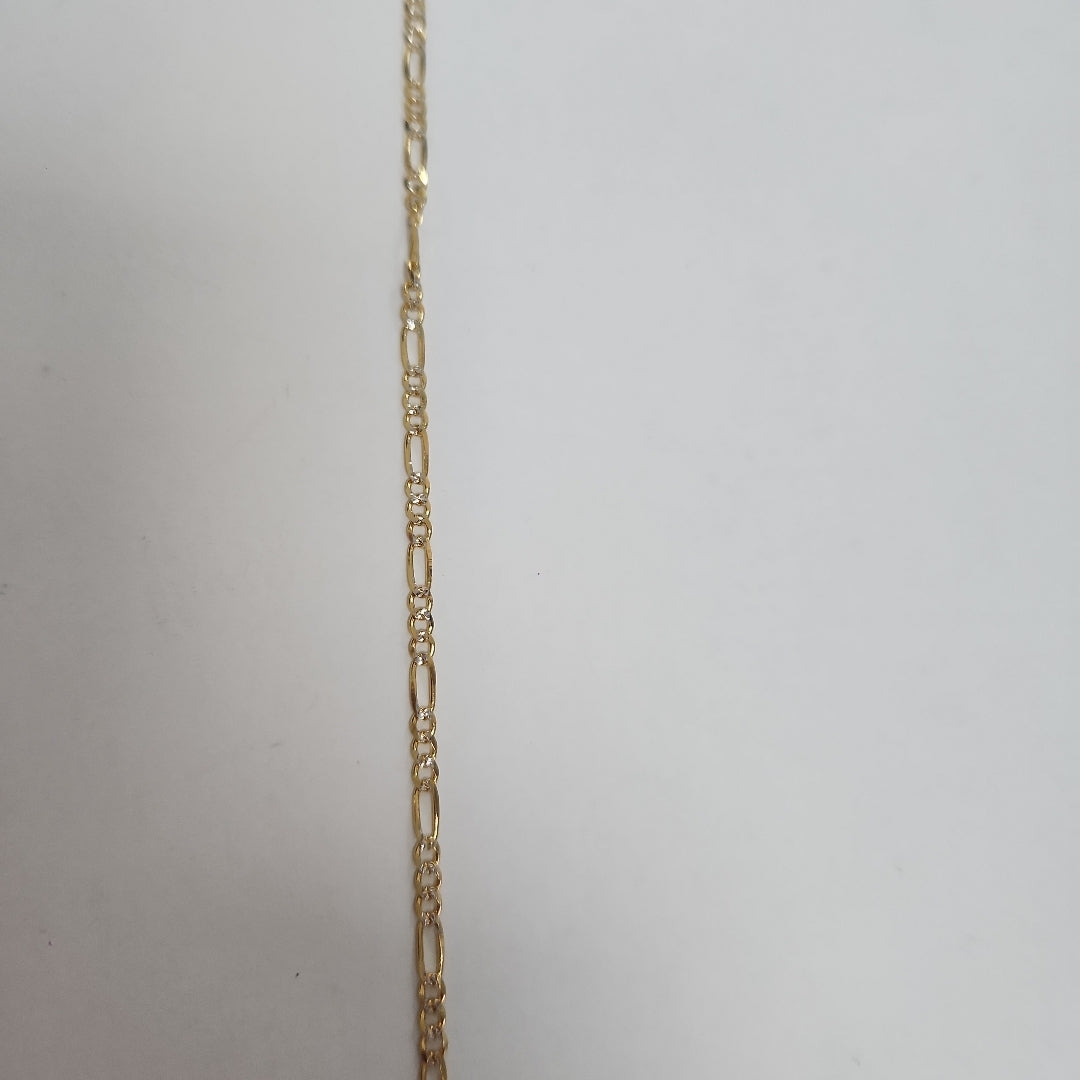 CADENAS TEJIDO 3X1 DIAMANTADA ORO 14K 55 CM 4.5 GR (NUEVO)