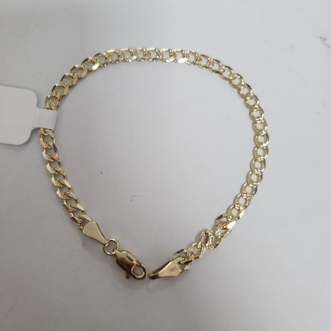PULSERAS BARBADA ORO 14K 18 CM 4.5 GR (NUEVO)