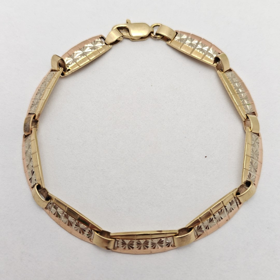 PULSERA ORO COMBINADO 10 K 2,50 GRMS (SEMINUEVO)
