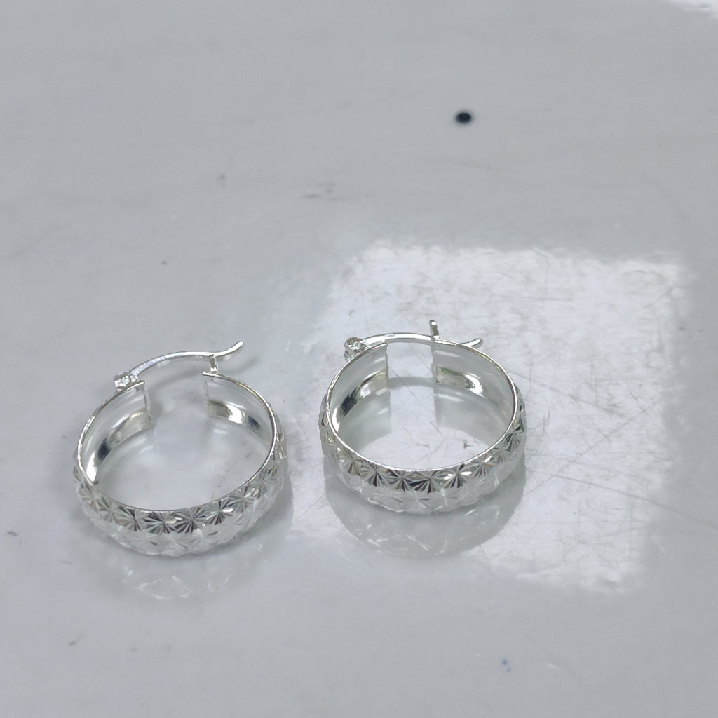 PAR ARRACADAS FACETADAS PLATA .925 3.4 GR (NUEVO)