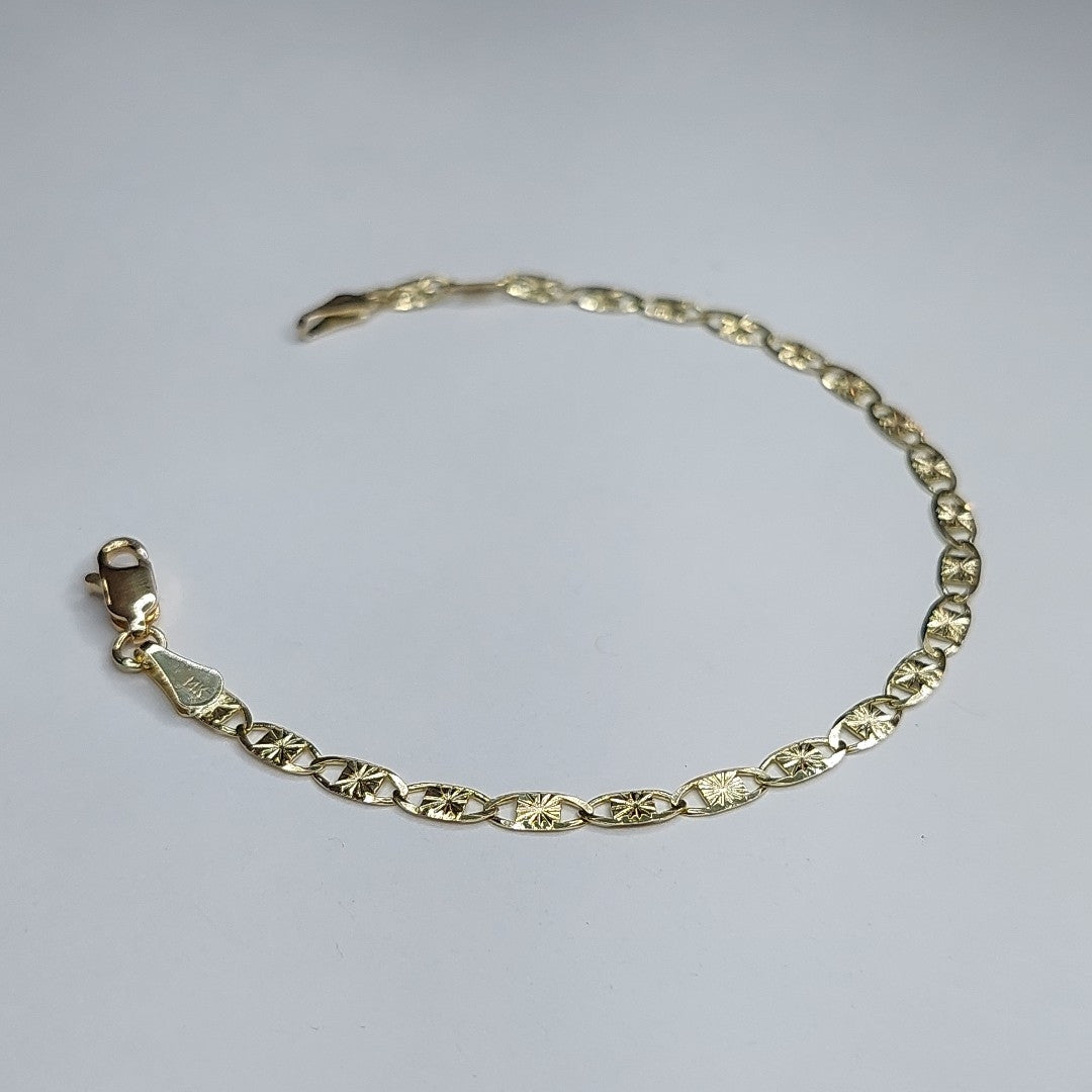 PULSERAS GUCHI ORO 14K 18 CM 2.8 GR (NUEVO)