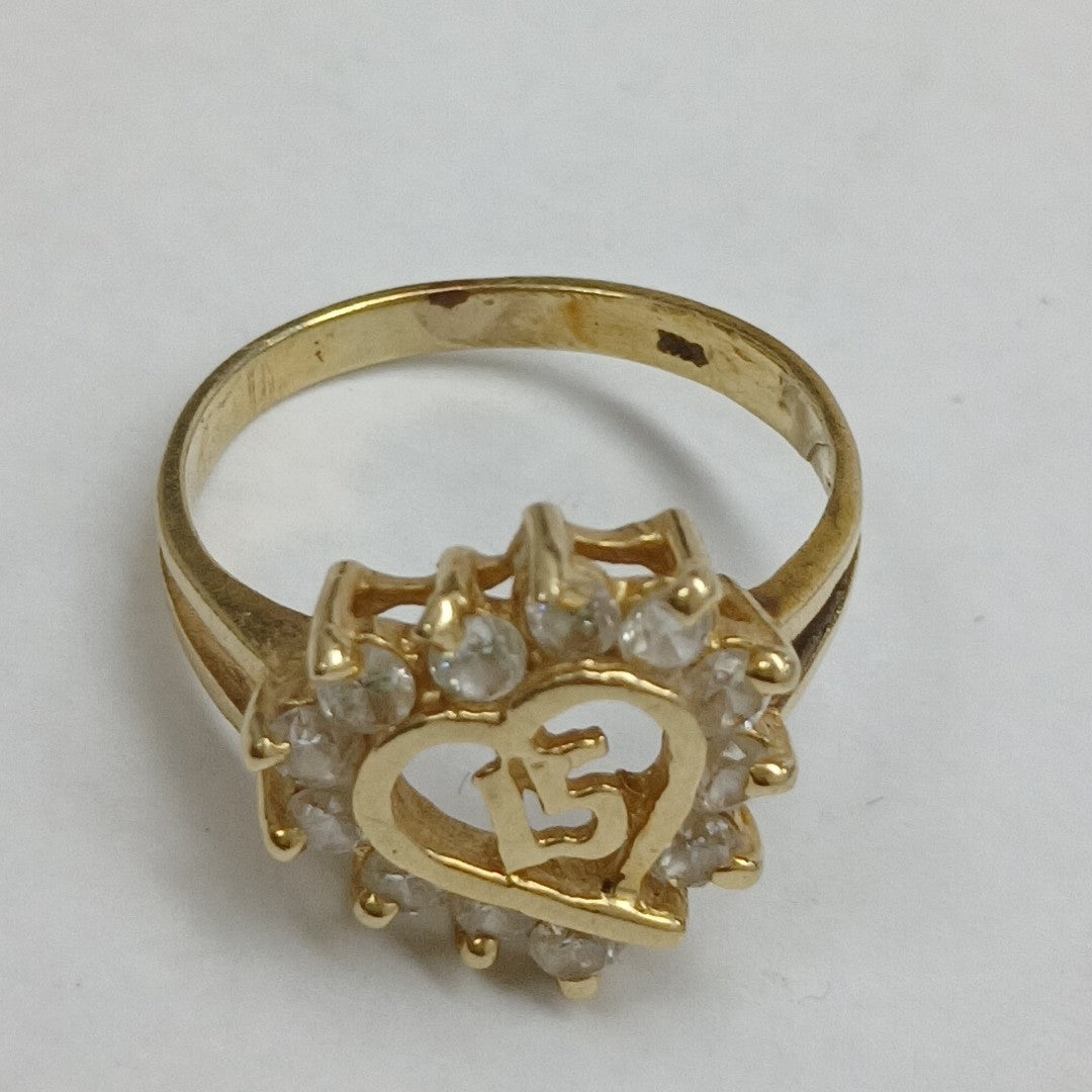 ANILLO CONMEMORATIVO ORO 14 K 3,60 GRMS (SEMINUEVO)