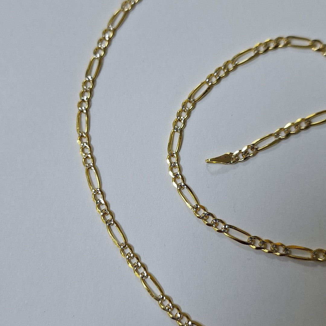 CADENAS 3X1 DIAMANTADA ORO 14K 55 CM 8.6 GR (NUEVO)