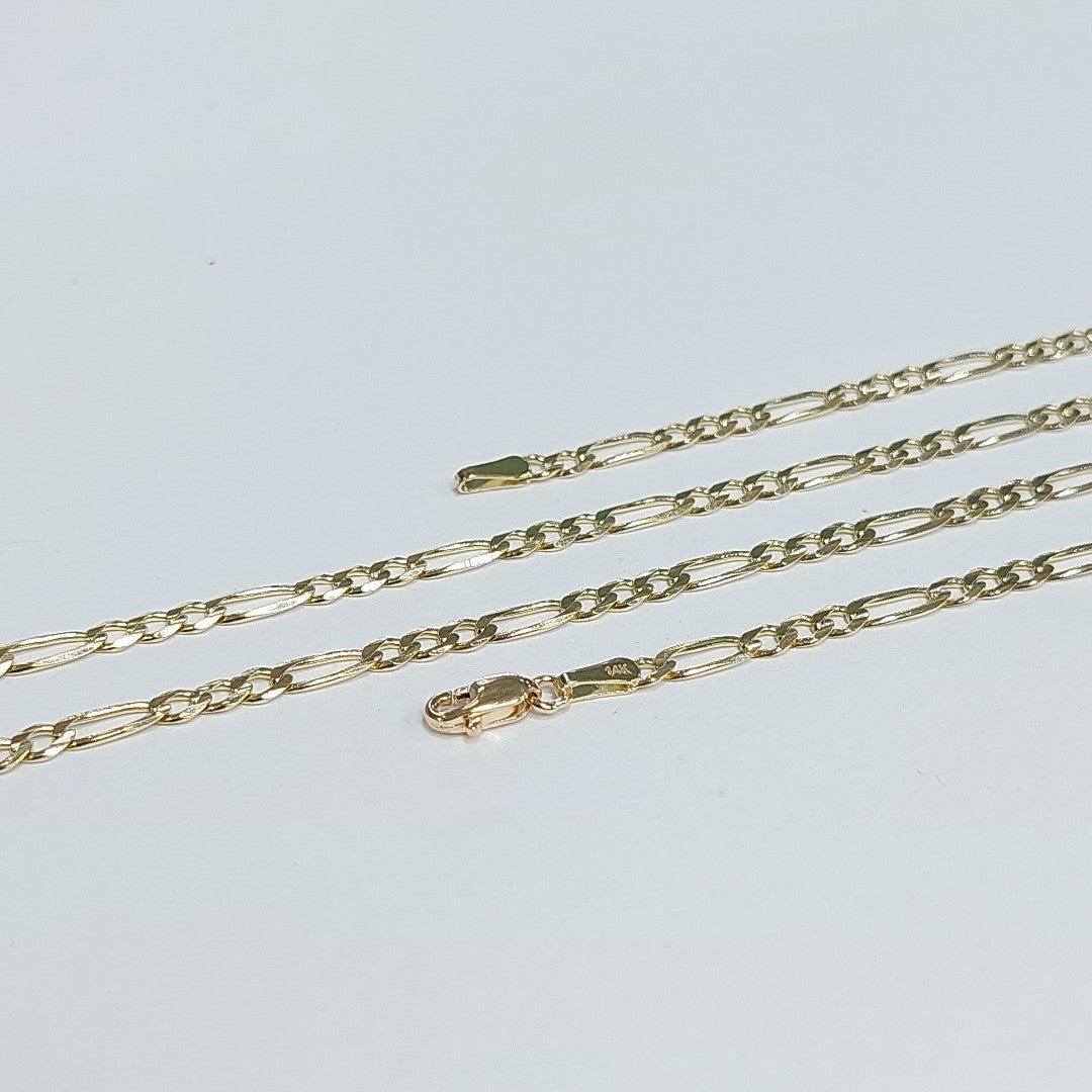 CADENAS 3X1 ORO 14K 60 CM 8.5 GR (NUEVO)