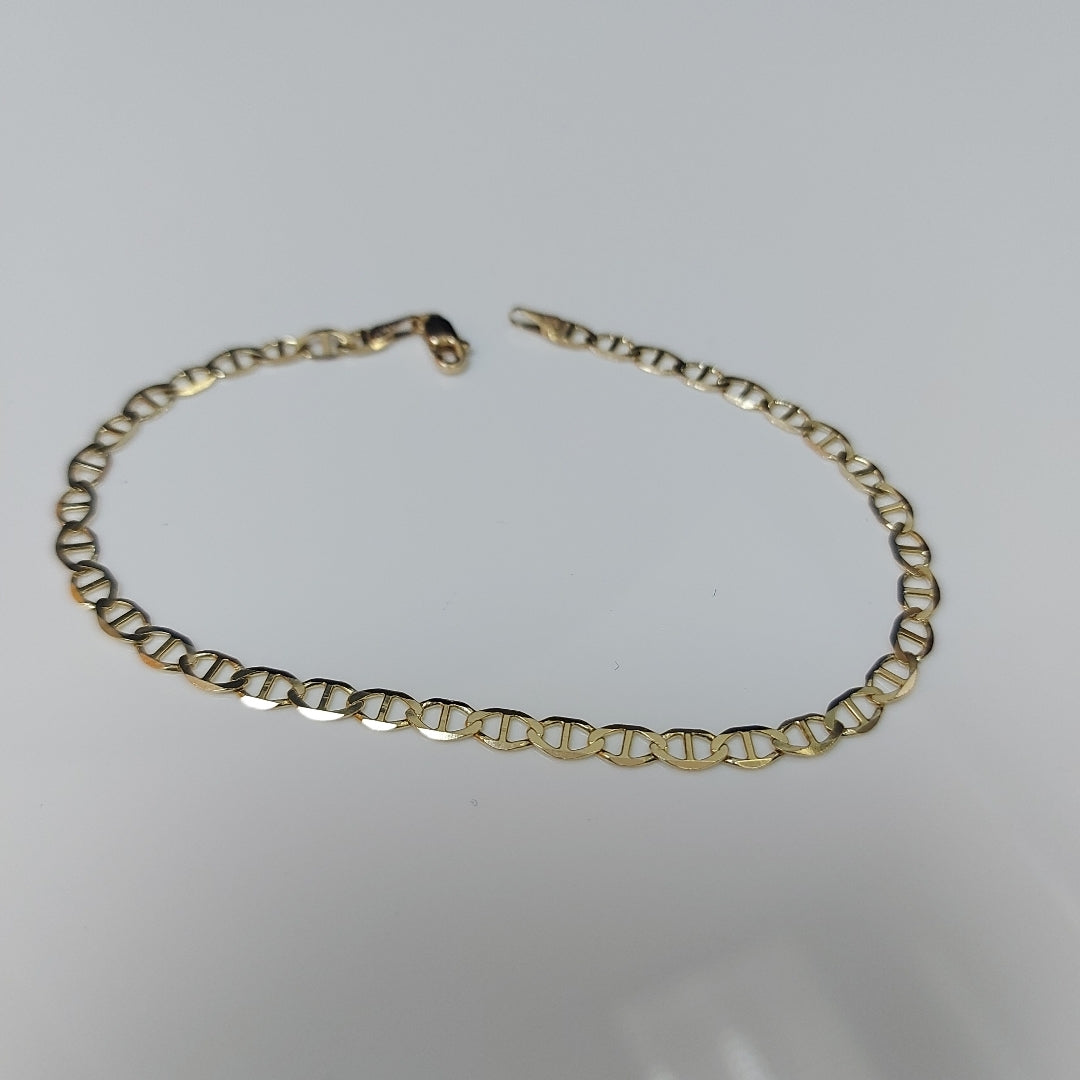 PULSERAS TEJIDO MARINERA ORO 14K 21 CM 3.4 GR (NUEVO)