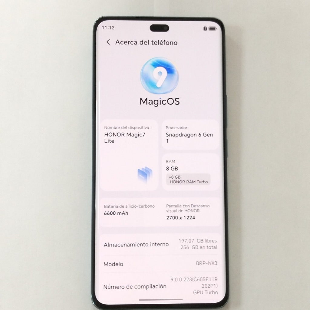 CELULAR HONOR MAGIC 7 LITE BRP-NX3 (2025) 256 GB 8 GB RAM (SEMINUEVO)