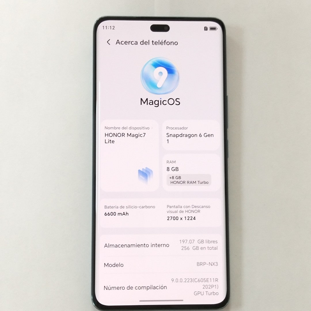 CELULAR HONOR MAGIC 7 LITE BRP-NX3 (2025) 256 GB 8 GB RAM (SEMINUEVO)