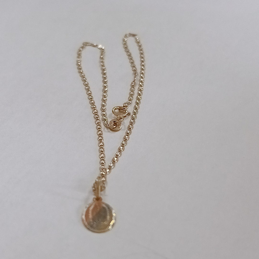 CADENA, MEDALLA RELIGIOSA ORO 10 K 1.6 GRMS (SEMINUEVO)
