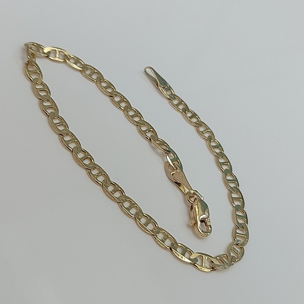 PULSERAS TEJIDO MARINERA ORO 14K 18 CM 2.9 GR (NUEVO)