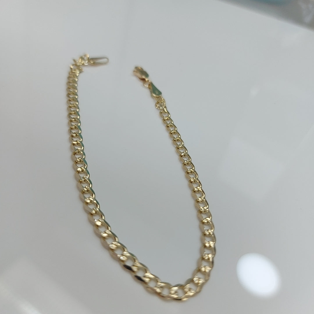 PULSERAS BARBADA ORO 14K 21 CM 5.2 GR (NUEVO)