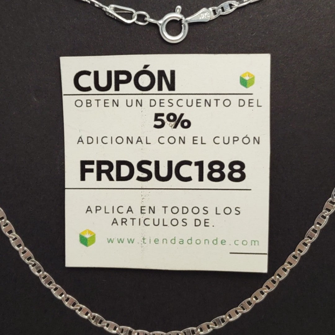 CADENA TEJIDO ESPEJO PLATA .925 60 CM 4.3 GR (NUEVO)