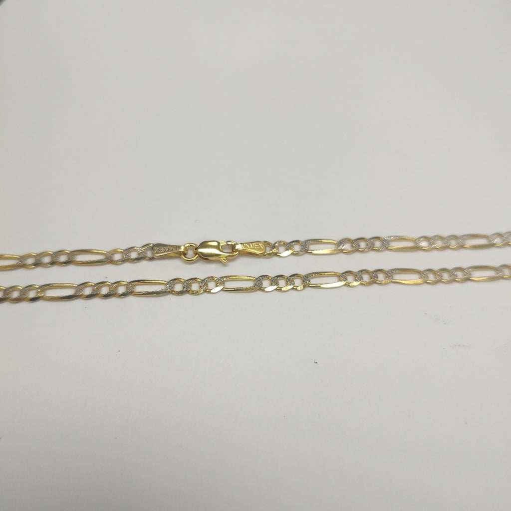 CADENAS TEJIDO 3X1 DIAMANTADO ORO 10K 50 CM 5.6 GR (NUEVO)