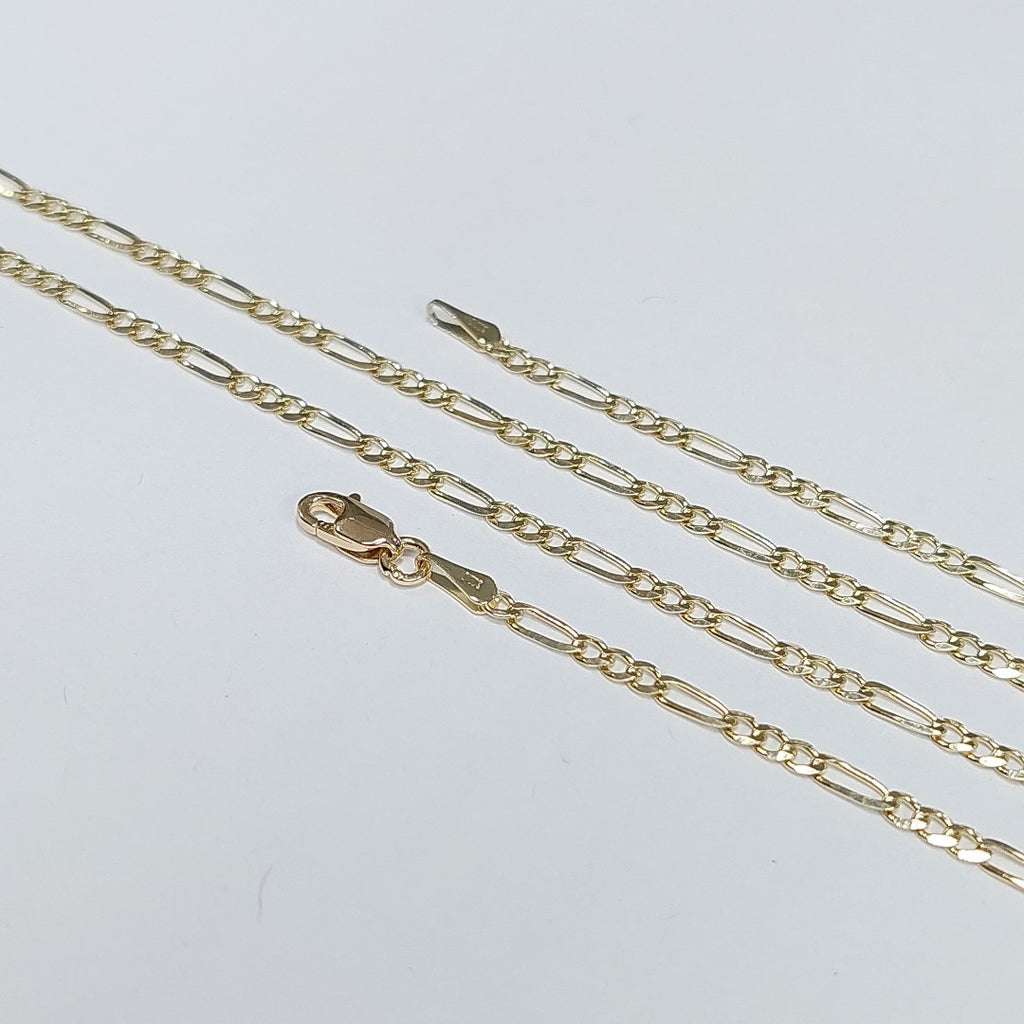 CADENAS 3X1 ORO 14K 55 CM 5.2 GR (NUEVO)