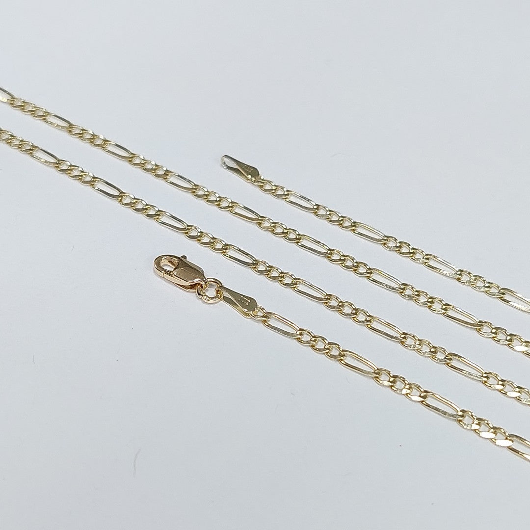 CADENAS 3X1 ORO 14K 55 CM 5.2 GR (NUEVO)