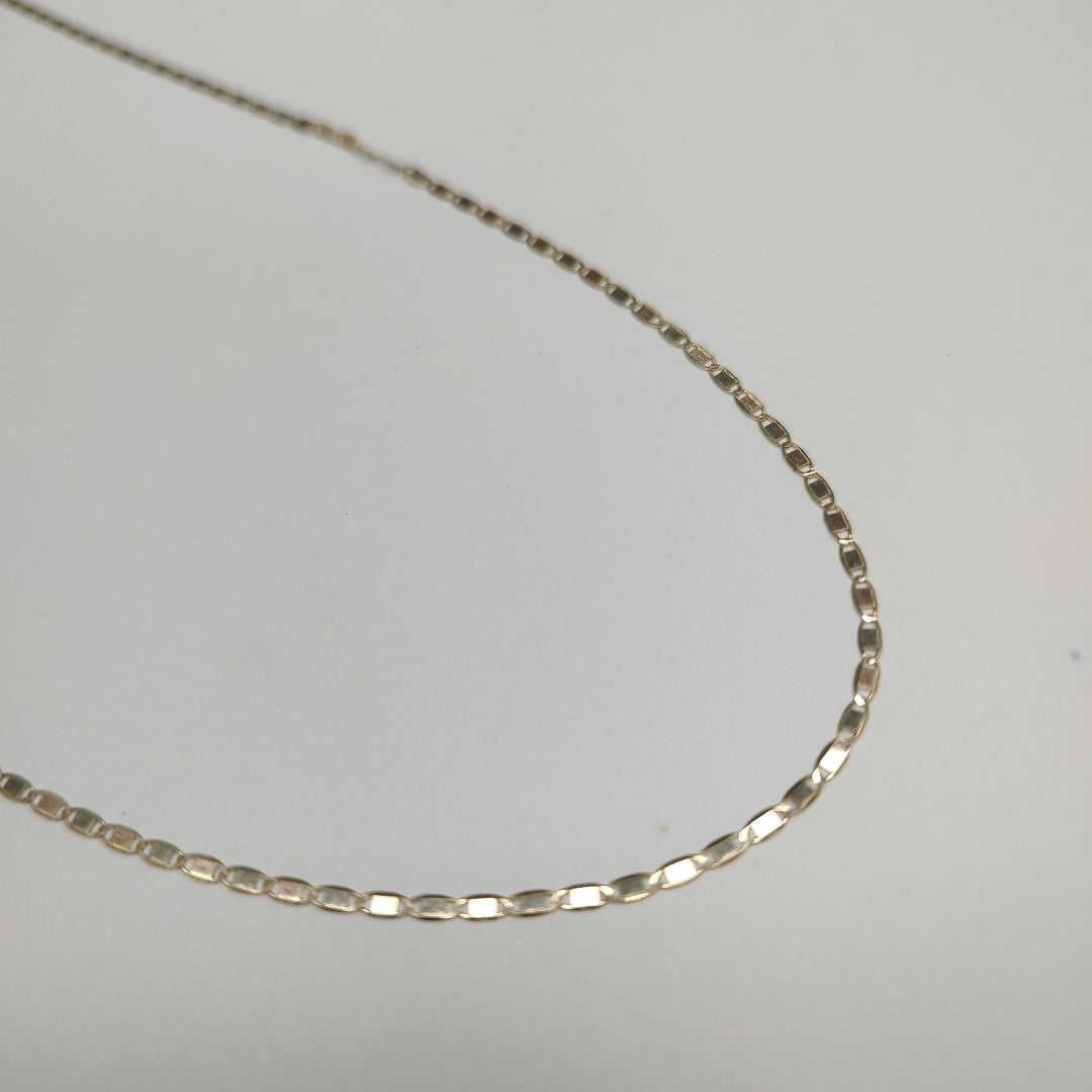 CADENAS TEJIDO ESPEJO ORO 10K 50 CM 1.6 GR (NUEVO)