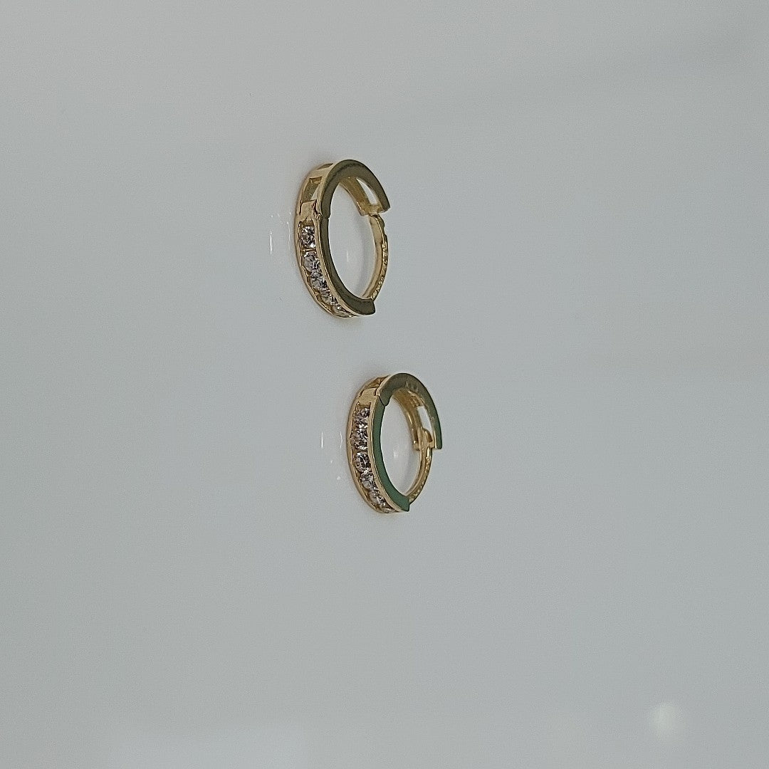 ARETES ARRACADAS C/CIRCONIAS ORO 10K 0.9 GR (NUEVO)