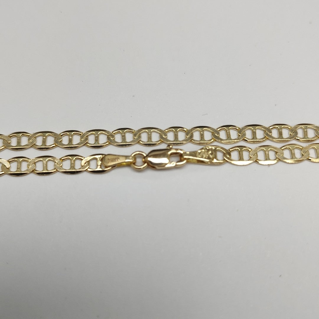 PULSERAS TEJIDO MARINERA ORO 14K 21 CM 3.5 GR (NUEVO)