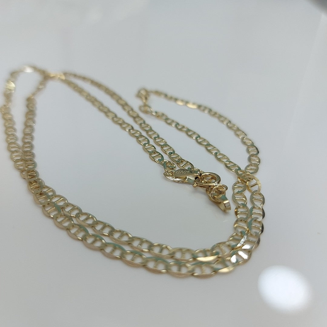 CADENAS TEJIDO GUCHI ORO 10K 55 CM 4.2 GR (NUEVO)