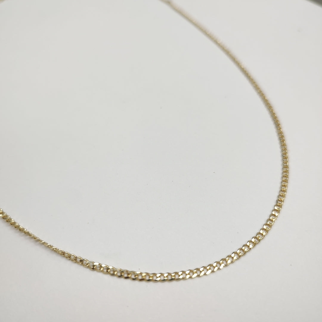 CADENAS TEJIDO BARBADA ORO 10K 50 CM 3.5 GR (NUEVO)
