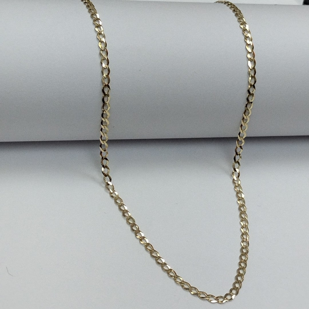 CADENAS TEJIDO BARBADA ORO 14K 60 CM 5.4 GR (NUEVO)