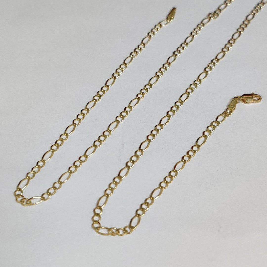 CADENAS TEJIDO 3X1 ORO 10K 55 CM 4.2 GR (NUEVO)