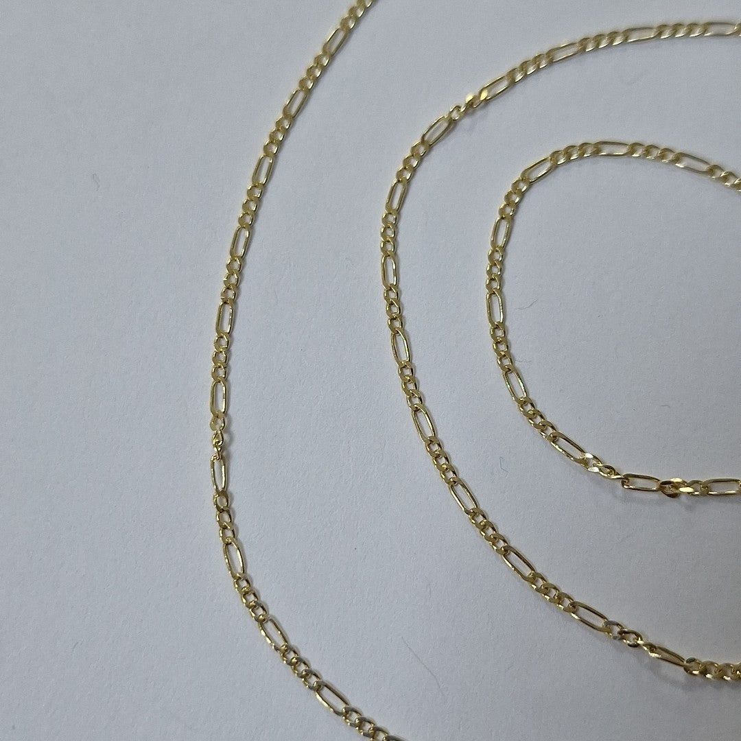 CADENAS TEJIDO 3X1 ORO 14K 55 CM 2.3 GR (NUEVO)