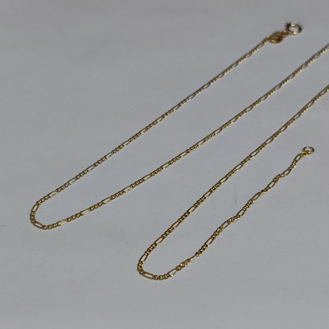 CADENAS TEJIDO 3X1 ORO 14K 55 CM 2.4 GR (NUEVO)