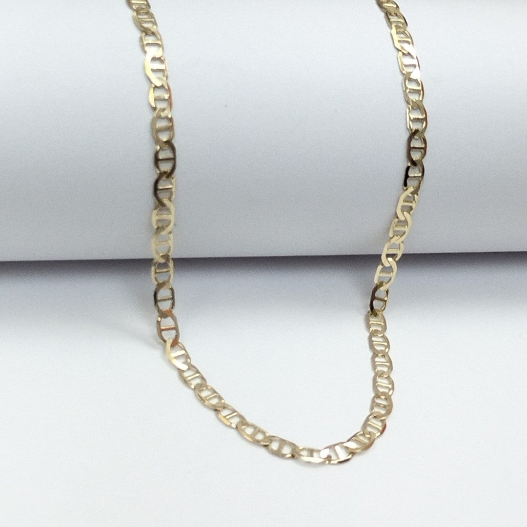 CADENAS TEJIDO MARINERA ORO 14K 55 CM 7.8 GR (NUEVO)