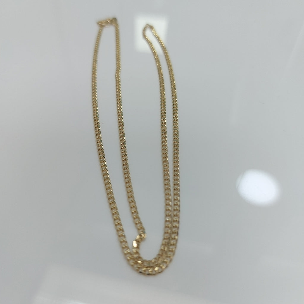 CADENAS TEJIDO BARBADA ORO 10K 50 CM 3.5 GR (NUEVO)