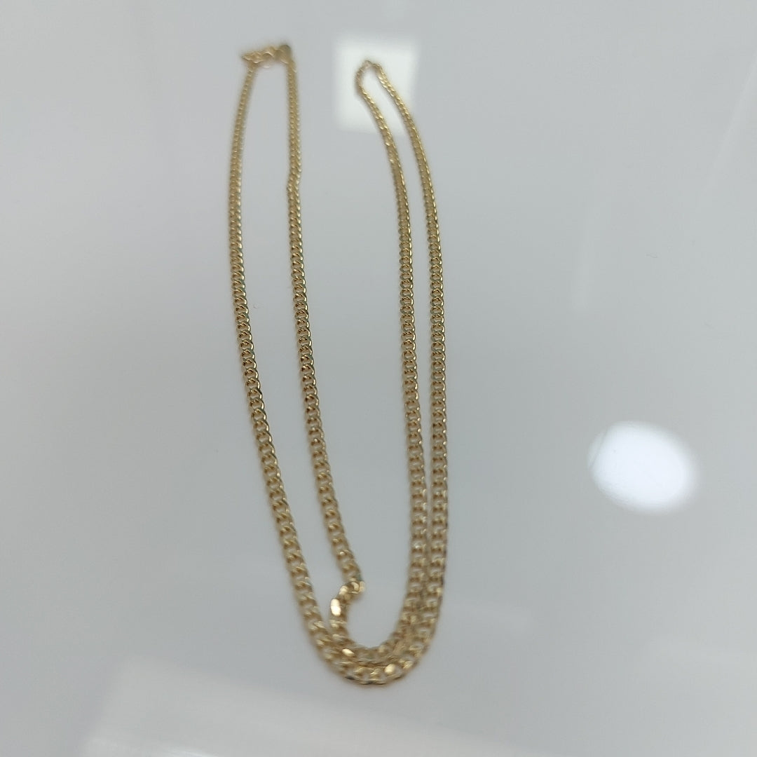 CADENAS TEJIDO BARBADA ORO 10K 50 CM 3.5 GR (NUEVO)