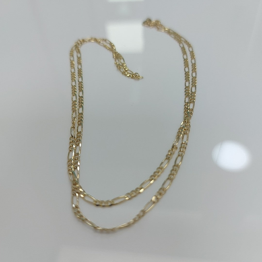CADENAS TEJIDO 3X1 ORO 10K 55 CM 3.2 GR (NUEVO)