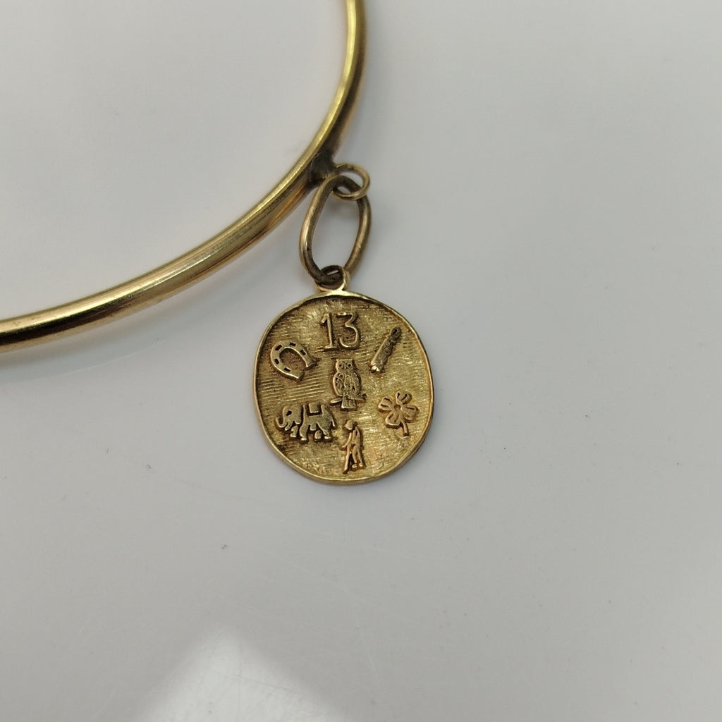PULSERA RIGIDA ORO 14 K 6 GRMS (SEMINUEVO)