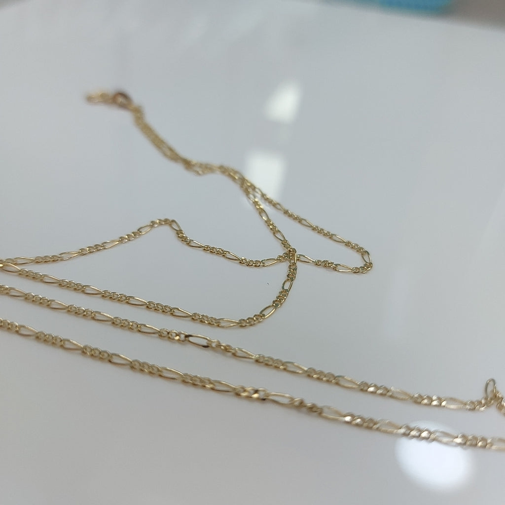 CADENAS TEJIDO 3X1 ORO 14K 55 CM 2.6 GR (NUEVO)