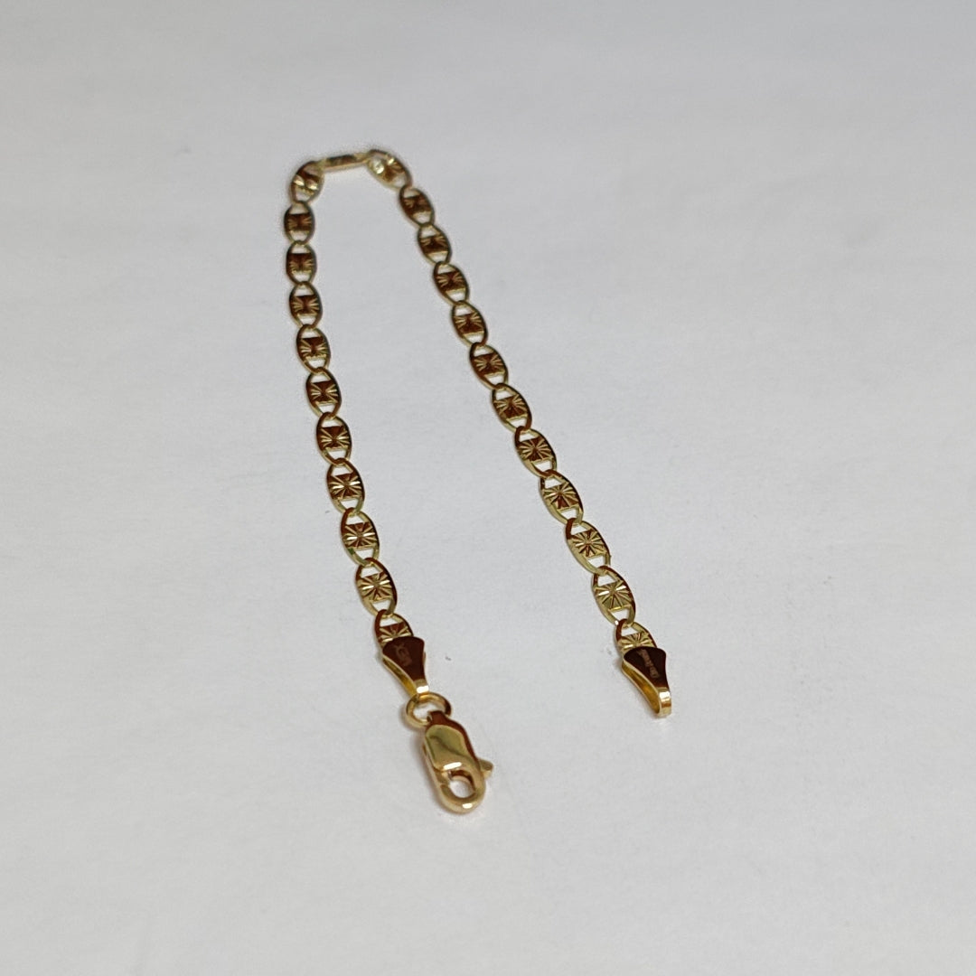 PULSERAS GUCHI ORO 14K 18 CM 2.8 GR (NUEVO)