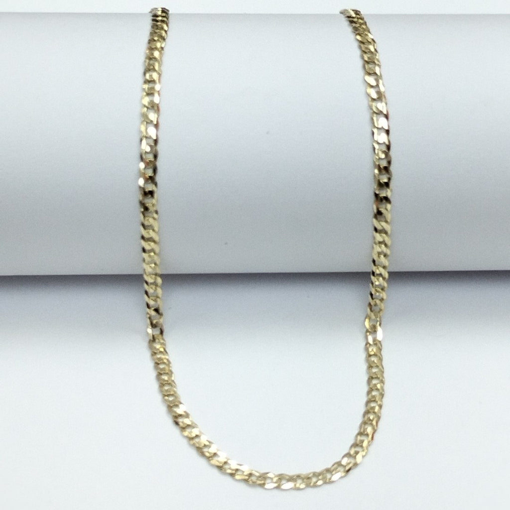 CADENAS TEJIDO BARBADA ORO 10K 55 CM 8.2 GR (NUEVO)
