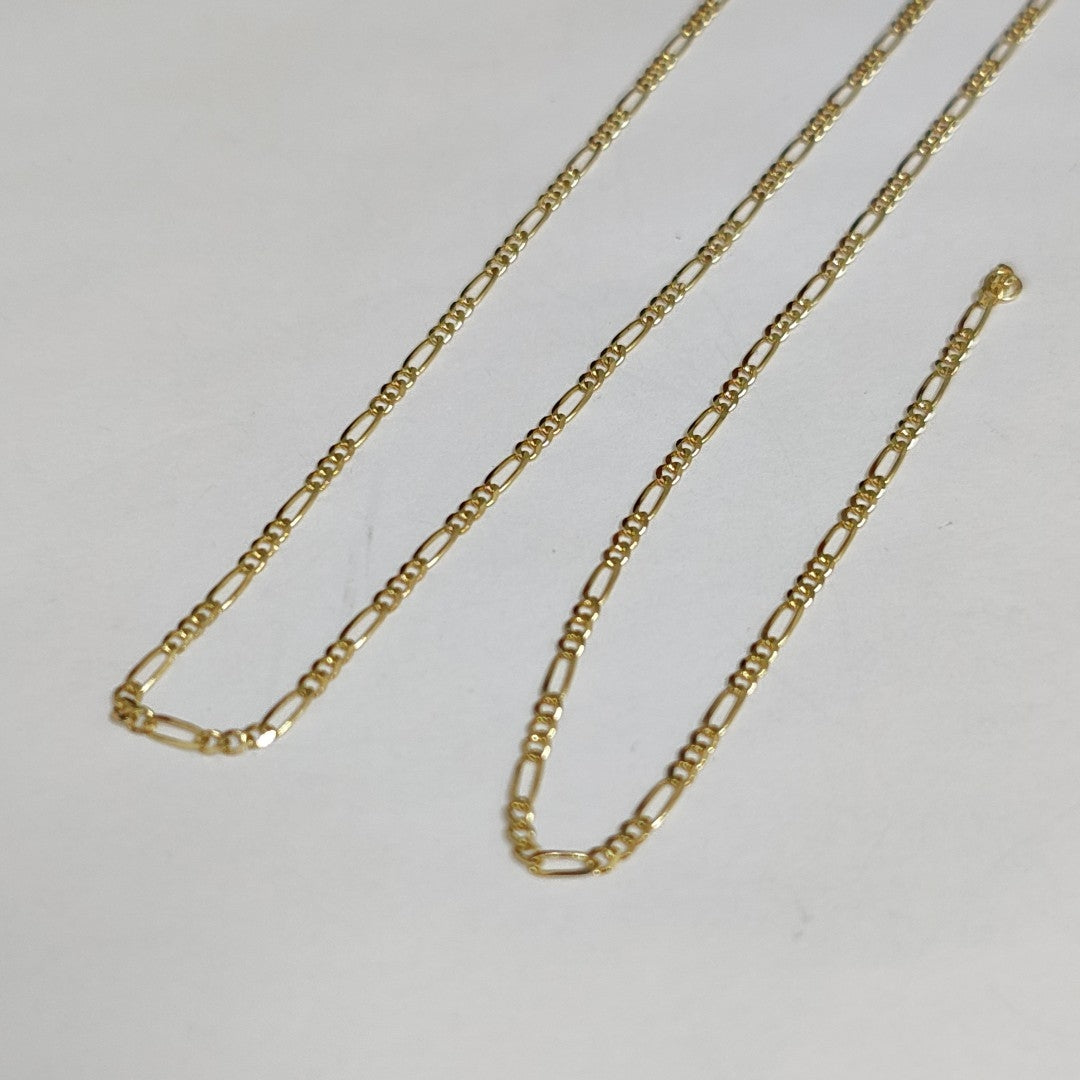 CADENAS TEJIDO 3X1 ORO 10K 55 CM 3.2 GR (NUEVO)
