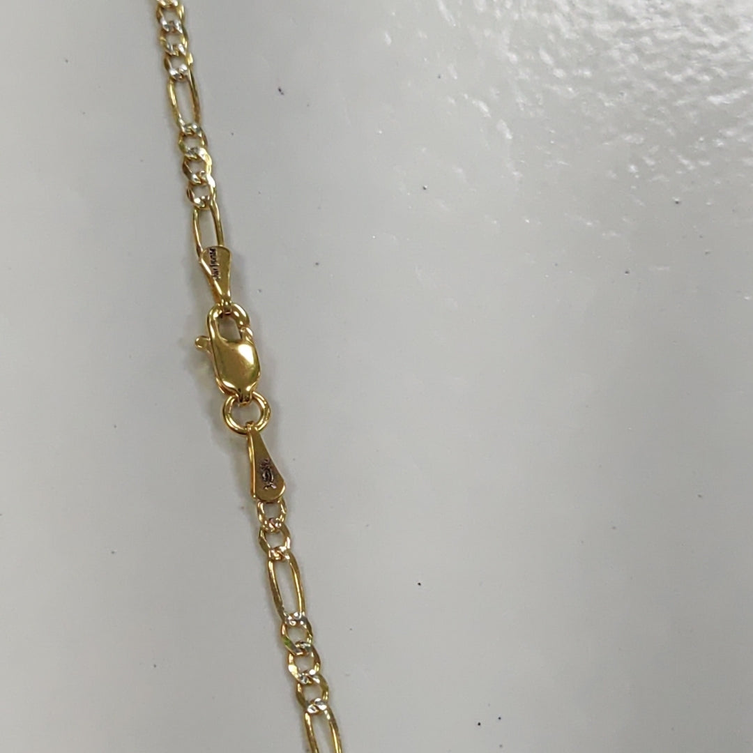 CADENAS TEJIDO 3X1 DIAMANTADA ORO 14K 55 CM 4.5 GR (NUEVO)