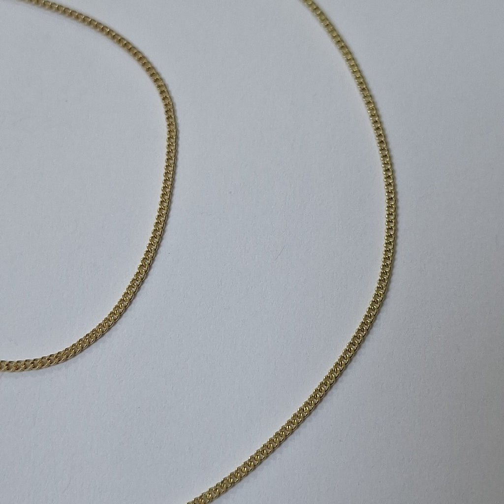 CADENAS TEJIDO BARBADA ORO 10K 55 CM 3.1 GR (NUEVO)