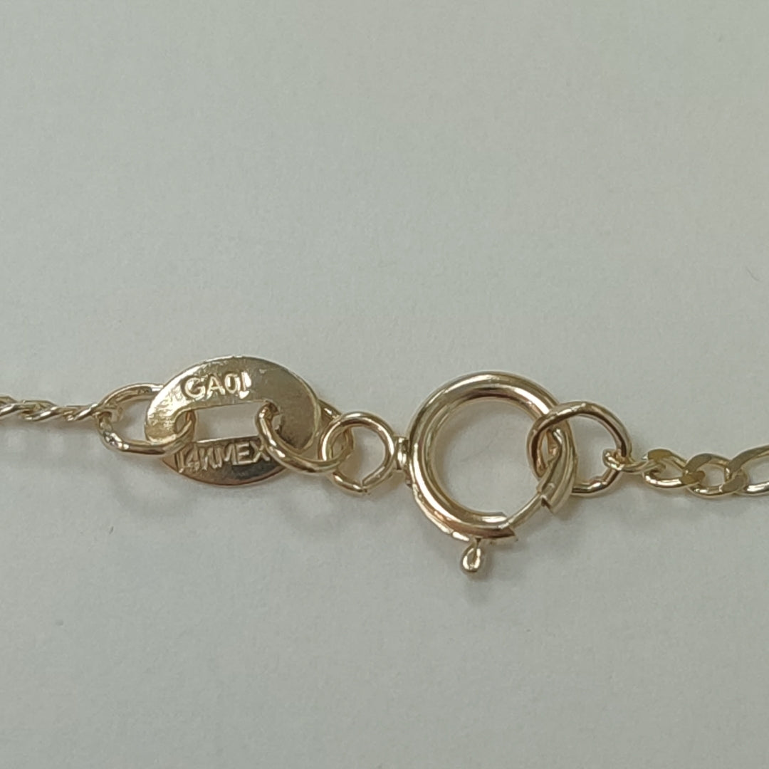 CADENAS TEJIDO 3X1 ORO 14K 55 CM 2.4 GR (NUEVO)