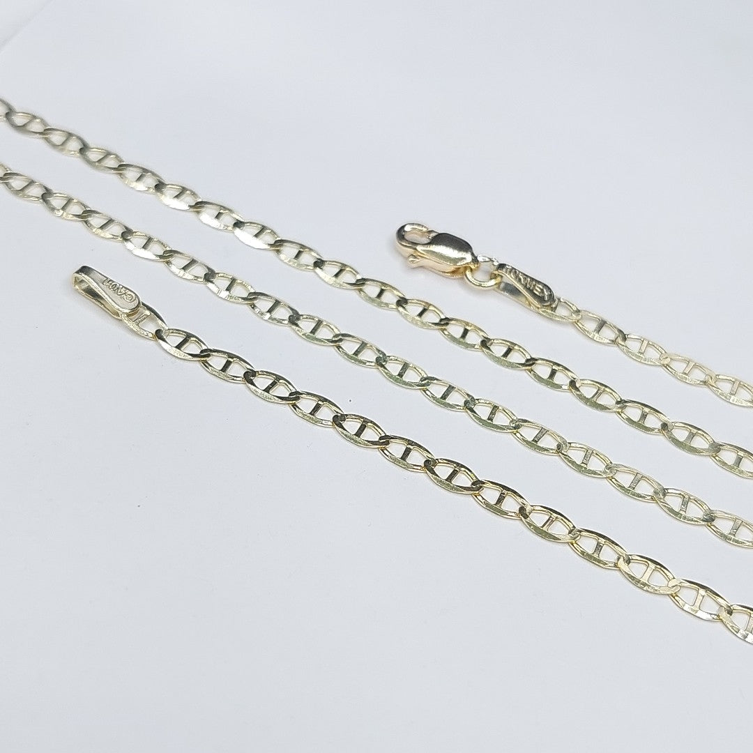 CADENAS TEJIDO GUCHI ORO 10K 55 CM 3.9 GR (NUEVO)